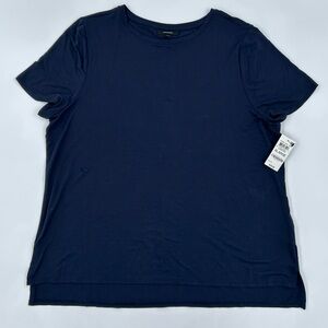 Alfani Soft Navy Short-Sleeve Crewneck Tee XL NWT